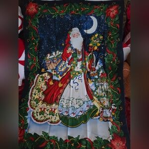 Santa Claus Panel Shelfy Rachel Fabric Vintage